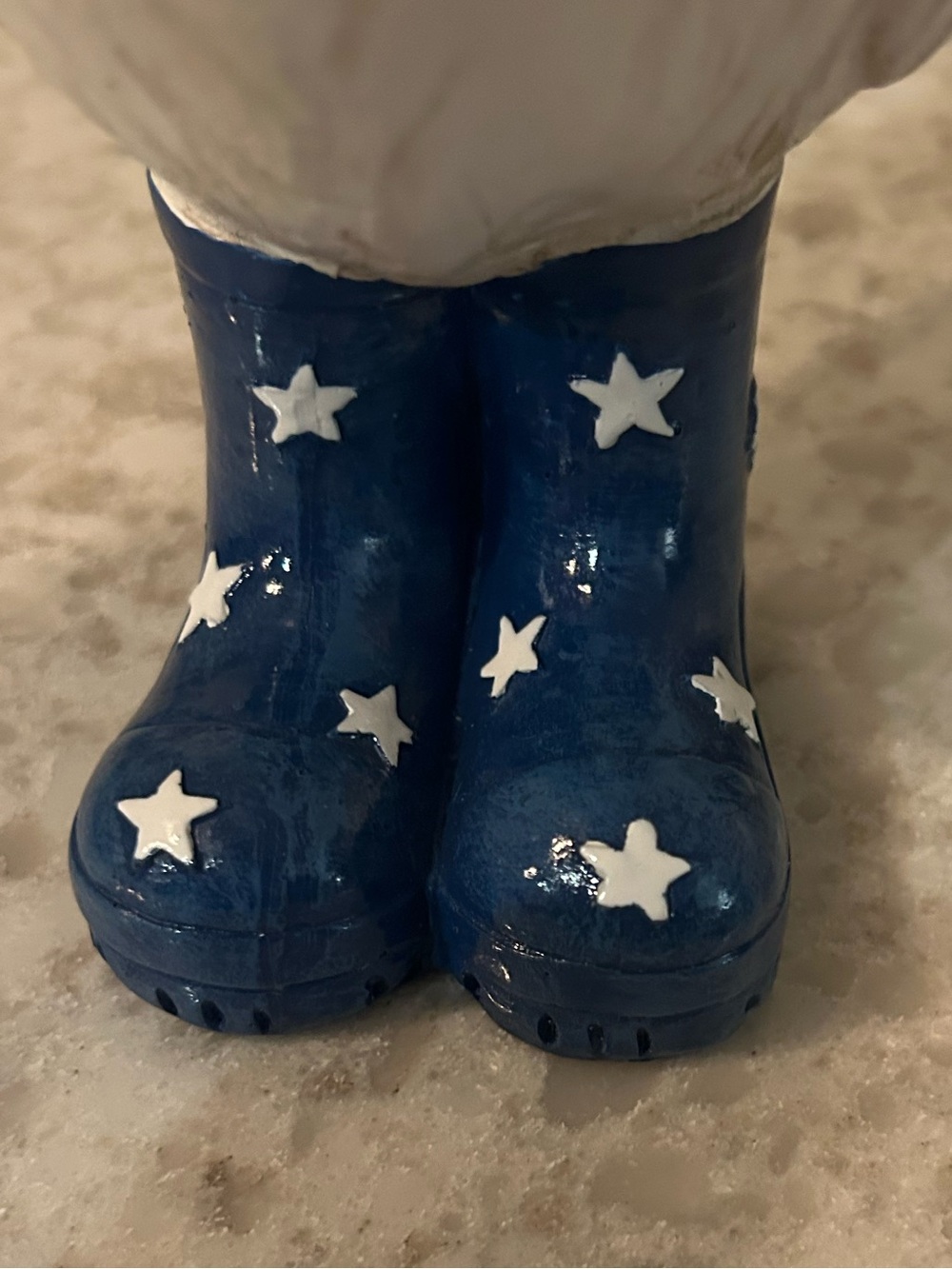 “New”Patriotic White Duck Figurine with Red Scarf and Blue Star Boots - Picture 5 of 5